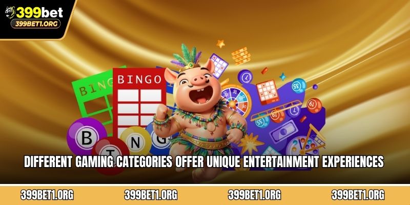 Different gaming categories offer unique entertainment experiences 