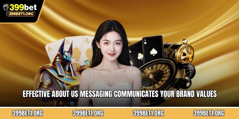 Effective about us messaging communicates your brand values and mission clearly