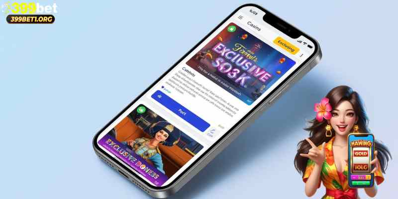 Mobile app interface and exclusive bonus notifications