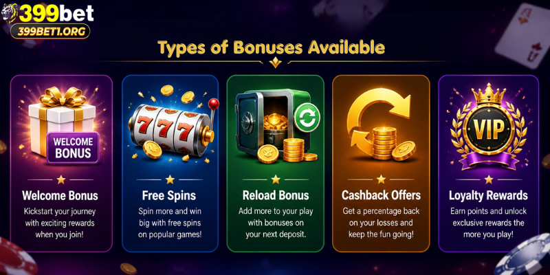 Types of Bonuses Available