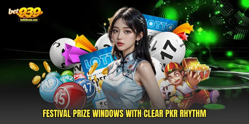 Festival prize windows with clear PKR rhythm
